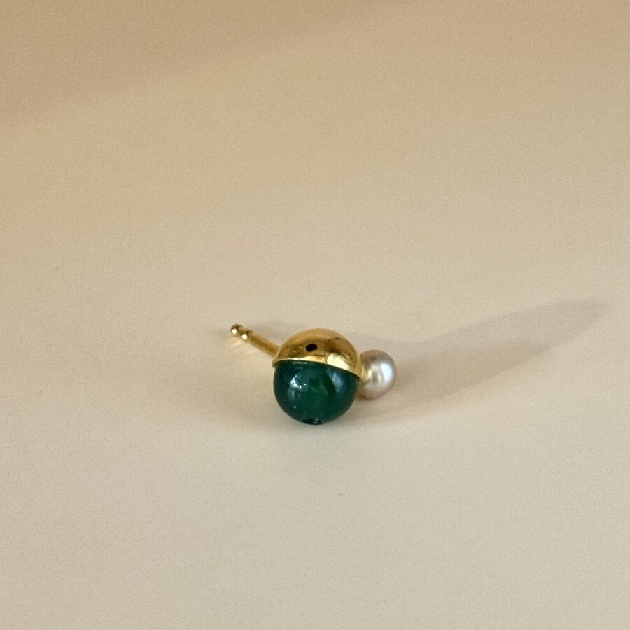 color bubble / earring / small / gold