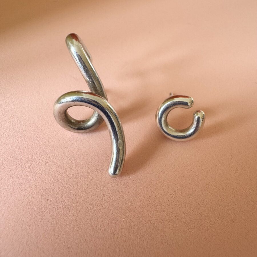 puzzle pearl / earring / loop simple