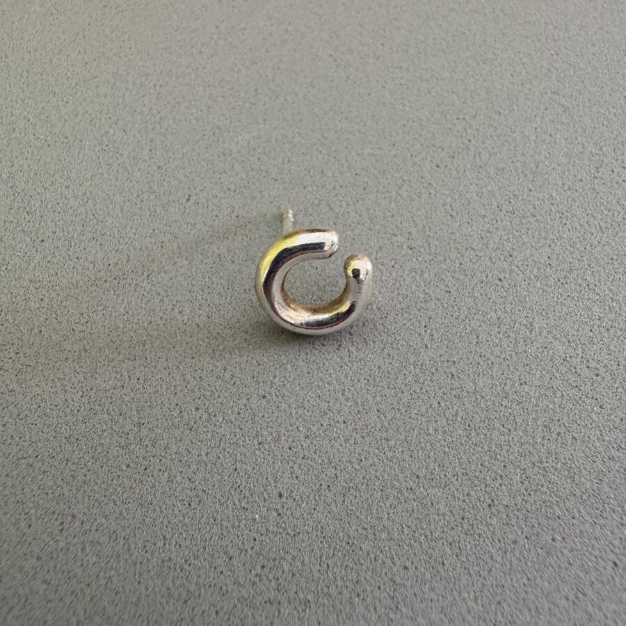 puzzle pearl / earring / round simple