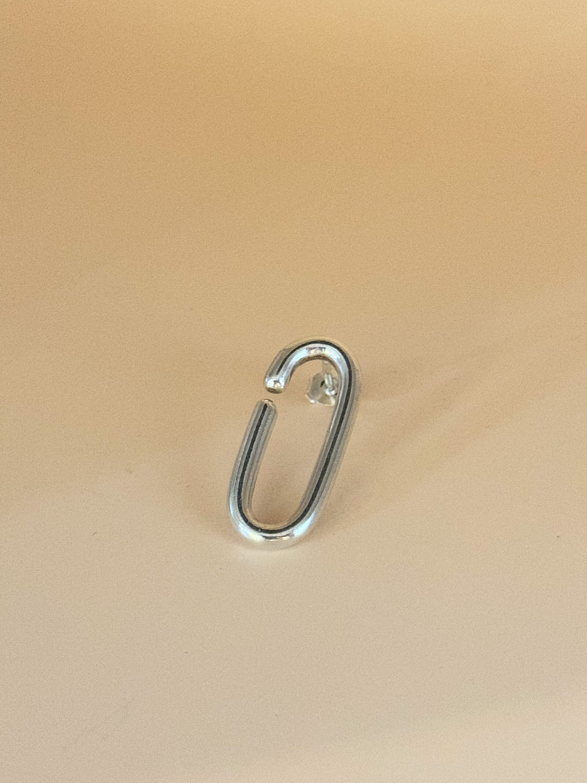 puzzle pearl / earring / oval simple